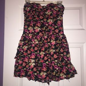 F21 Strapless Ruffled Dress